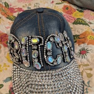 BEDAZZLED "B!TCH" HAT
